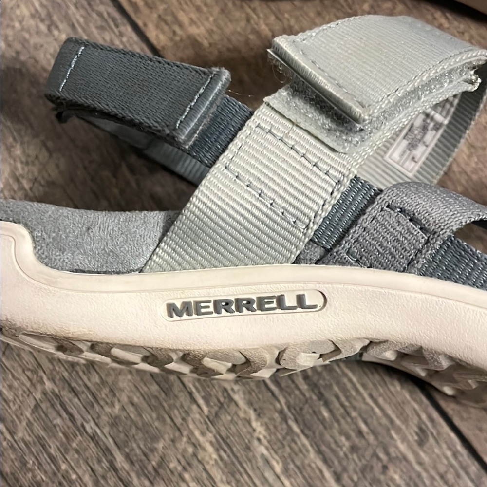 Merrell Gray Sandals with Cushioned Footbed and Sturdy Sole - Picture 7 of 10